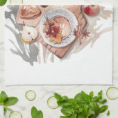 Verzamel en wees dankbaar Thanksgiving Gathering Theedoek (Gevouwen)