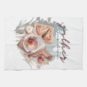 Verzamel en wees dankbaar Thanksgiving Gathering Theedoek (Horizontaal)