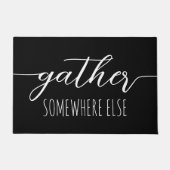 Verzamel ergens anders zwarte introvert. deurmat (Voorkant)