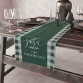 Verzamel Green Buffalo Check Herfst Thanksgiving Korte Tafelloper