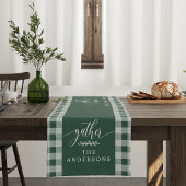 Verzamel Green Buffalo Check Herfst Thanksgiving Korte Tafelloper