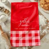 Verzamel Herfst Rood & Wit Buffalo Check Theedoek