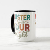 Verzamel je kracht" Mok 🍺 (Voorkant links)