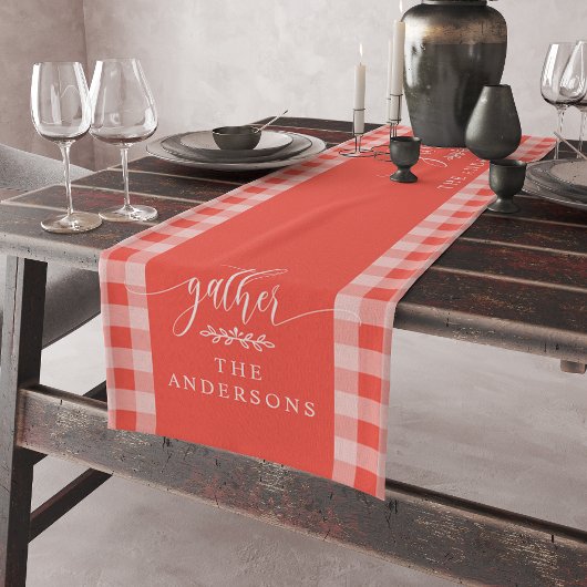 Verzamel koraal buffel check Herfst Thanksgiving k Korte Tafelloper