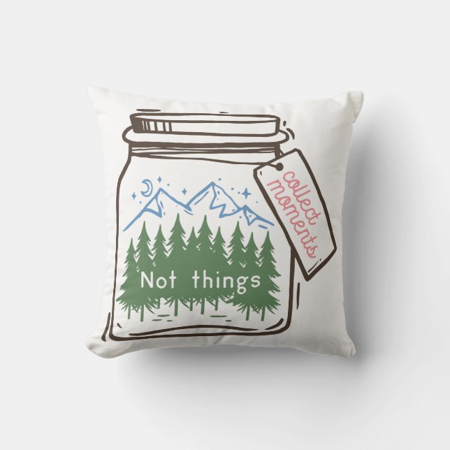 Verzamel momenten Cool Camping Quote Kussen (Voorkant)