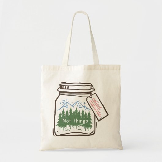 Verzamel momenten Cool Camping Quote Tote Bag (Voorkant)