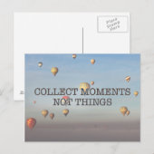 Verzamel momenten niet dingen briefkaart (Voorkant / Achterkant)