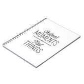 Verzamel momenten niet dingen notitieboek (Linkerzijde)