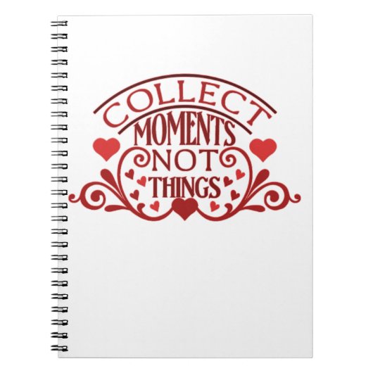Verzamel momenten niet dingen notitieboek (Voorkant)