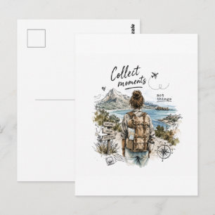 Verzamel Momenten Niet Dingen Reis Citaat Briefkaart