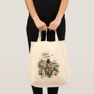 Verzamel Momenten Niet Dingen Reis Citaat Tote Bag