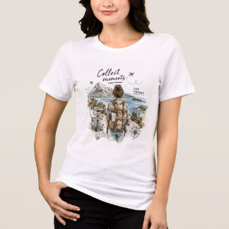 Verzamel Momenten Niet Dingen Reis Citaat Tri-Blend Shirt