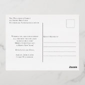 Verzamel Momenten Niet Dingen Sneeuwman Prettig Ke Folie Feestdagen Briefkaart (Achterkant)