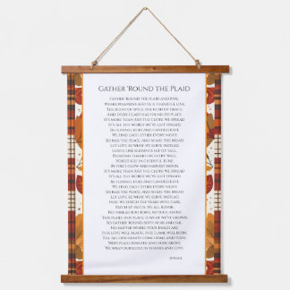Verzamel rond de plaid hangend wandkleed
