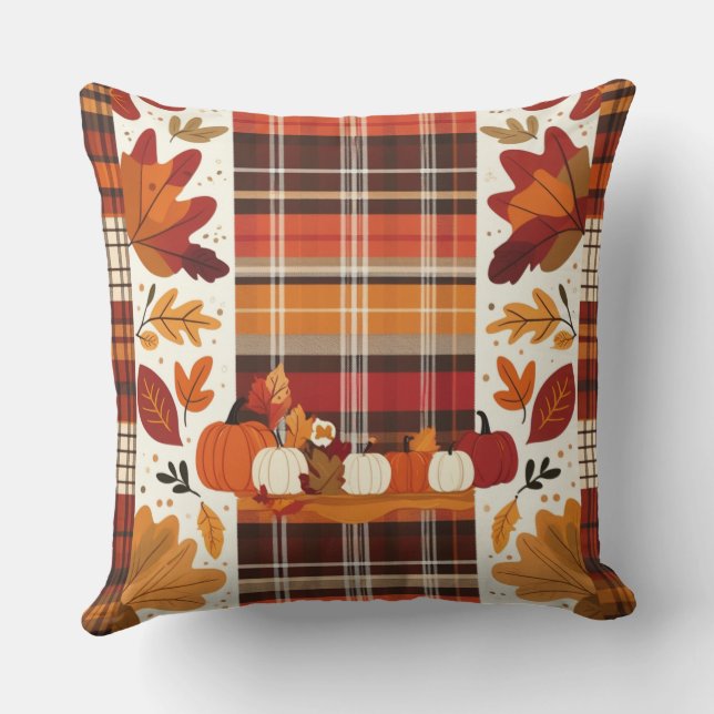 Verzamel rond de plaid kussen (Achterkant)