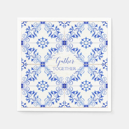 Verzamel samen boerderij rustieke Waterverf Tegel Servet (Voorkant)