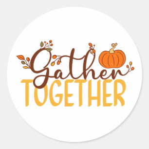 Verzamel Samen Ronde Sticker