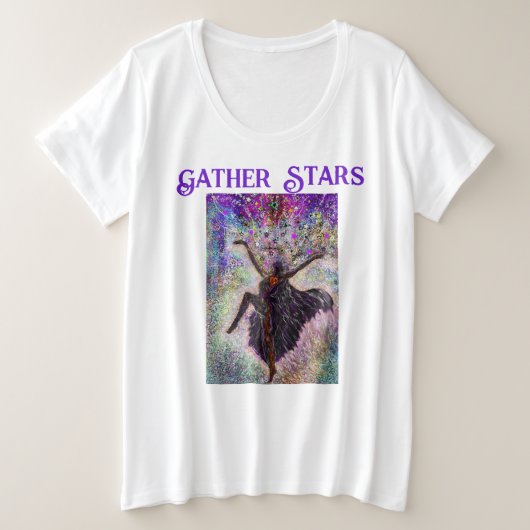 Verzamel sterren grote maat t-shirt (Design voorkant)