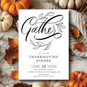 Verzamel Thanksgiving Diner Kaart
