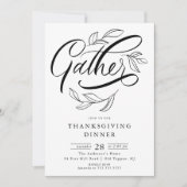 Verzamel Thanksgiving Diner Kaart (Voorkant)