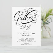 Verzamel Thanksgiving Diner Kaart (Staand voorkant)
