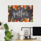 Verzamel Thanksgiving Herfst Thankful Holiday Poster (Thuiskantoor)