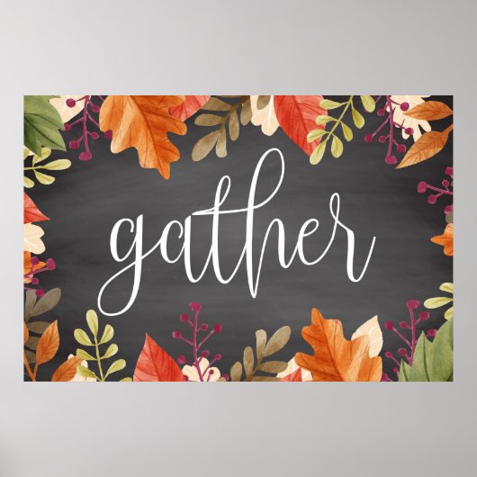 Verzamel Thanksgiving Herfst Thankful Holiday Poster (Voorkant)