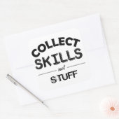 Verzamel vaardigheden niet stuipen vierkante sticker (Envelop)