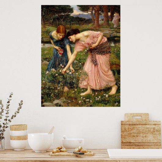 Verzamel Ye Rosebuds in mei - 1909 Poster (Keuken)