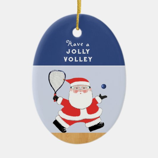 Verzamelaar keramische racketsbal ornament (Voorkant)