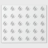 Verzamelaar monogram familie Elegant Cadeaupapier (Vlak)