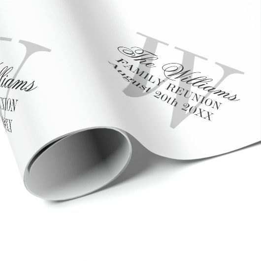 Verzamelaar monogram familie Elegant Cadeaupapier (Rol Hoek)