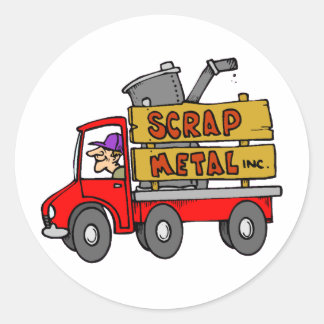 Verzamelaar schroot ronde sticker