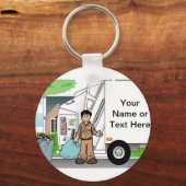 Verzamelaar voor afval, sanitaire stof - Mannelijk Sleutelhanger (Voorkant)