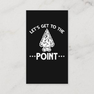 Verzamelaar voor de jacht op pijlpunten visitekaartje