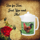Verzamelaars Rhode Island Red Rooster Theepot<br><div class="desc">Mooie Rhode Island Red Rooster getoond op een porseleinen theepot! Verzamelaars zullen dit geweldig vinden om toe te voegen aan hun collectie!</div>