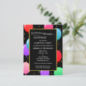 Verzamelaarsballonnen en aangepaste Confetti-leeft Kaart (Staand voorkant)