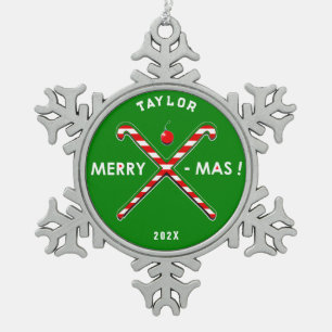 Verzamelaarsobject Hockey Tin Sneeuwvlok Ornament