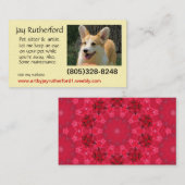 Verzamelaarster nodig visitekaartje (Voorkant / Achterkant)