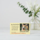 Verzamelaarster nodig visitekaartje (Staand voorkant)