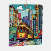 Verzamelbaar kerstornament - San Francisco CA Keramisch Ornament (Rechts)