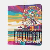 Verzamelbaar Kerstornament Santa Monica, CA Keramisch Ornament (Links)