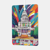 Verzamelbaar Kerstornament Washington DC Metalen Ornament (Voorkant links)