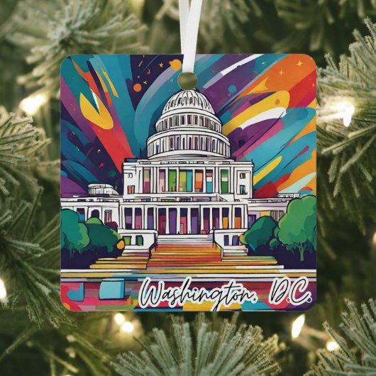 Verzamelbaar Kerstornament Washington DC Metalen Ornament (Insitu)
