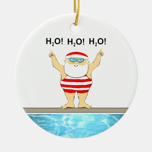 Verzamelbaar zwemmen keramisch ornament (Voorkant)