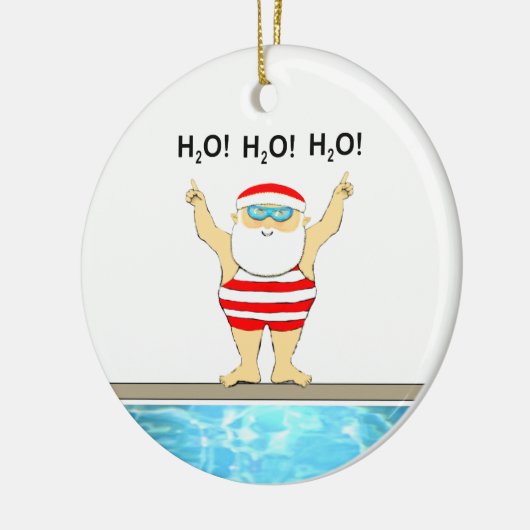 Verzamelbaar zwemmen keramisch ornament (Links)