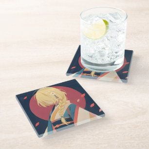 Verzamelbare Anime-geïnspireerde Glas Onderzetter