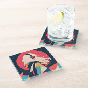 Verzamelbare Anime-geïnspireerde Glas Onderzetter