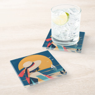 Verzamelbare Anime-Geïnspireerde Glas Onderzetter