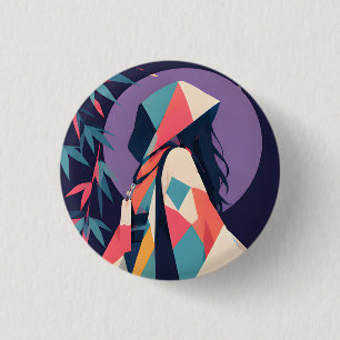 Verzamelbare Anime-geïnspireerde knop 10Moonlit Se Ronde Button 3,2 Cm